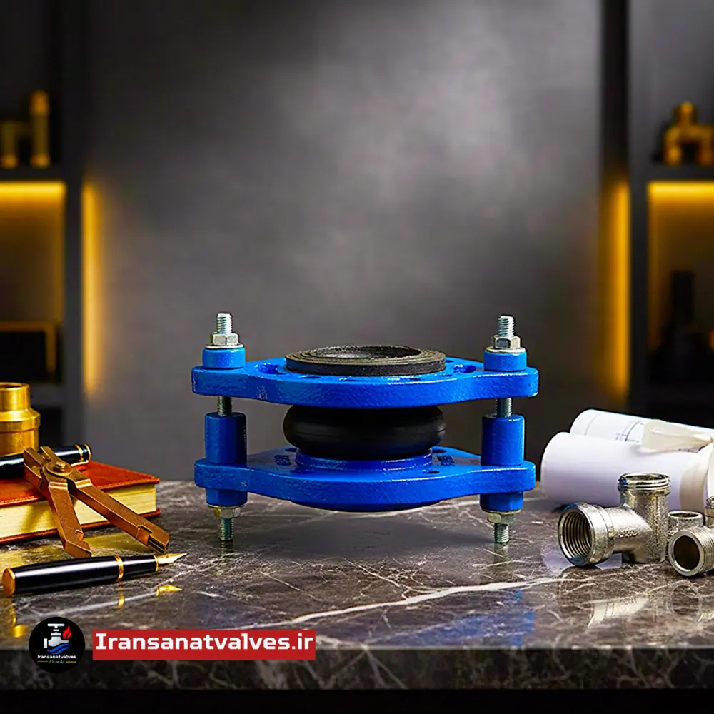 لرزه گیر ارتعاشات صنعتی سایز ۳ اینچ - نمای کامل