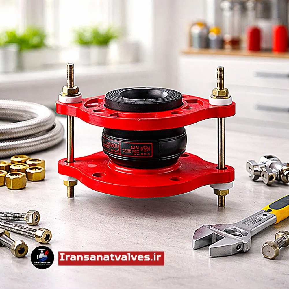 لرزه گیر ارتعاشات صنعتی سایز ۱.۱/۲ اینچ مارک قرمز - نمای کامل